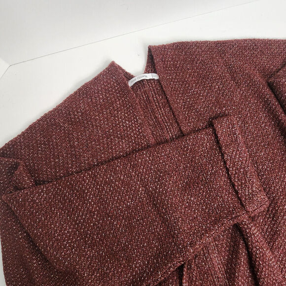 Pink Clover Stitch Fix Textured Open Cardigan Burgundy Speckled Women's Size XL - Picture 3 of 7